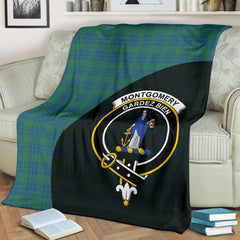 Montgomery Ancient Tartan Crest Blanket Wave Style