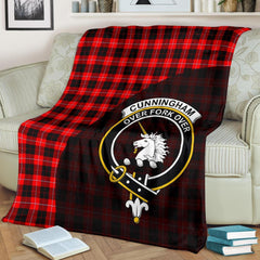 Cunningham Modern Tartan Crest Blanket Wave Style