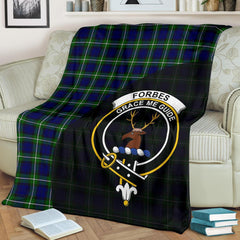 Forbes Modern Tartan Crest Blanket Wave Style