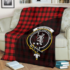 MacQueen Modern Tartan Crest Blanket Wave Style