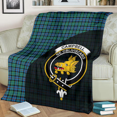 Campbell of Cawdor Ancient Tartan Crest Blanket Wave Style