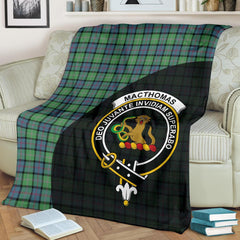 MacThomas Ancient Tartan Crest Blanket Wave Style