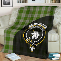 Cunningham Dress Green Dancers Tartan Crest Blanket Wave Style