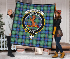 Sutherland Ancient Tartan Crest Quilt - SP