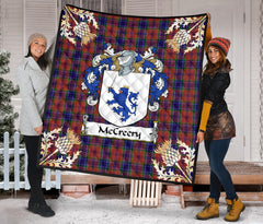 McCreery Tartan Crest Premium Quilt - Gold Thistle Style SP