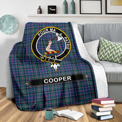 Cooper Family Tartan Crest Blanket - 3 Sizes