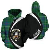 Duncan Ancient Tartan Crest Hoodie - Circle Style