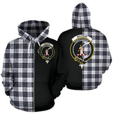 MacRae Dress Modern Tartan Crest Zipper Hoodie - Half Of Me Style