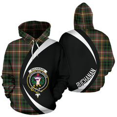 Buchanan Hunting Tartan Crest Hoodie - Circle Style