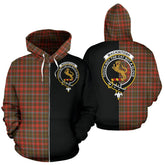 MacKintosh Hunting Weathered Tartan Crest Zipper Hoodie - Half Of Me Style