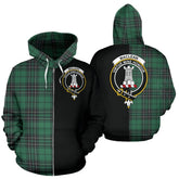 MacLean Hunting Ancient Tartan Crest Zipper Hoodie - Half Of Me Style
