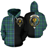 Sinclair Hunting Ancient Tartan Crest Zipper Hoodie - Half Of Me Style
