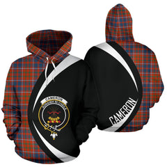 Cameron of Lochiel Ancient Tartan Crest Hoodie - Circle Style