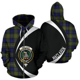 MacLaren Modern Tartan Crest Zipper Hoodie - Circle Style