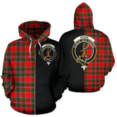 Spens Modern Tartan Crest Zipper Hoodie - Half Of Me Style