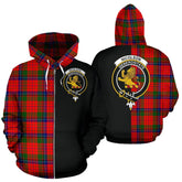 Nicolson Modern Tartan Crest Zipper Hoodie - Half Of Me Style