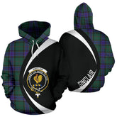 Sinclair Hunting Modern Tartan Crest Hoodie - Circle Style