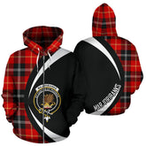 Marjoribanks Tartan Crest Zipper Hoodie - Circle Style