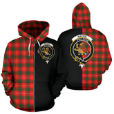 MacFie Tartan Crest Zipper Hoodie - Half Of Me Style