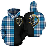Roberton Tartan Crest Zipper Hoodie - Half Of Me Style