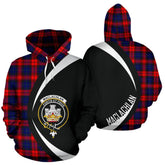 MacLachlan Modern Tartan Crest Hoodie - Circle Style