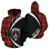 Rattray Modern Tartan Crest Zipper Hoodie - Circle Style