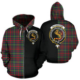 MacKintosh Hunting Modern Tartan Crest Zipper Hoodie - Half Of Me Style