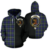 Baird Modern Tartan Crest Zipper Hoodie - Half Of Me Style