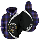 Dunlop Modern Tartan Crest Zipper Hoodie - Circle Style