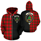 Grant Modern Tartan Crest Zipper Hoodie - Half Of Me Style