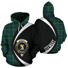 Stewart Hunting Modern Tartan Crest Hoodie - Circle Style