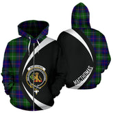 MacThomas Modern Tartan Crest Zipper Hoodie - Circle Style