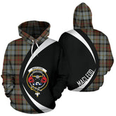 MacLeod of Harris Weathered Tartan Crest Hoodie - Circle Style