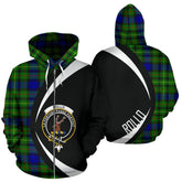 Rollo Modern Tartan Crest Zipper Hoodie - Circle Style