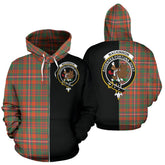 MacKinnon Ancient Tartan Crest Zipper Hoodie - Half Of Me Style