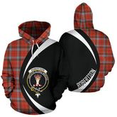 Robertson Weathered Tartan Crest Hoodie - Circle Style