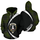 MacLean Hunting Tartan Crest Zipper Hoodie - Circle Style