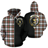 Stewart Dress Modern Tartan Crest Zipper Hoodie - Half Of Me Style