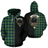 Tweedside District Tartan Crest Zipper Hoodie - Half Of Me Style