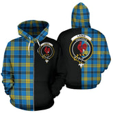 Laing Tartan Crest Zipper Hoodie - Half Of Me Style