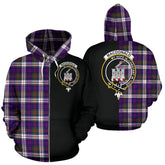 MacDonald Dress Modern Tartan Crest Zipper Hoodie - Half Of Me Style