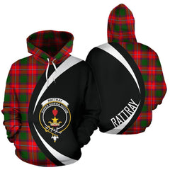 Rattray Modern Tartan Crest Hoodie - Circle Style
