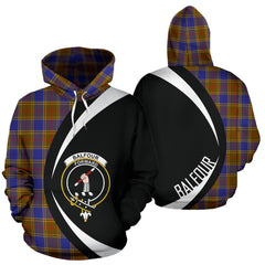 Balfour Modern Tartan Crest Hoodie - Circle Style