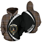 MacIntyre Hunting Weathered Tartan Crest Zipper Hoodie - Circle Style