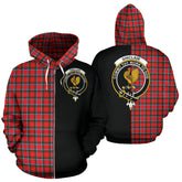 Sinclair Modern Tartan Crest Zipper Hoodie - Half Of Me Style