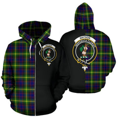 Watson Modern Tartan Crest Zipper Hoodie - Half Of Me Style