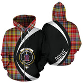 Ogilvie of Airlie Ancient Tartan Crest Zipper Hoodie - Circle Style