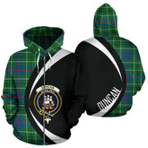 Duncan Ancient Tartan Crest Zipper Hoodie - Circle Style