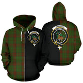 Maxwell Hunting Tartan Crest Zipper Hoodie - Half Of Me Style