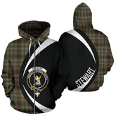 Stewart Hunting Weathered Tartan Crest Zipper Hoodie - Circle Style